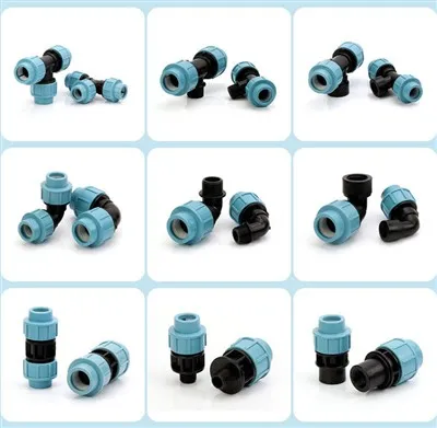 Cijevni polipropilenski kompresijski priključci Jednaki muški i ženski priključci s navojem